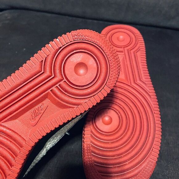 MINT 315517-221 Nike Air Force 1 Premium '07 Tweed Red Black 6Y Womens 7.5 US - Picture 7 of 13